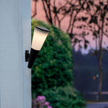 Solar wandlamp Torch - Set van 2 - Op zonne-energie, Zonne-energie, Kunststof, Verzenden, Wandlamp