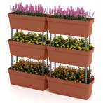 LIVSK Verticale Verhoogde Tuinbed Set - 6 Plantenbakken met, Tuin en Terras, Verzenden, Nieuw