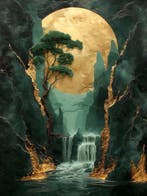 davey - Echi dOriente: Paesaggio Astrale in Verde Smeraldo