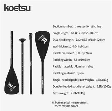 Verstelbare SUP peddel 2-in-1 aluminium SUP kajak paddle, Verzenden, Nieuw
