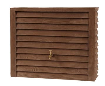 Houten muur regenton 350 liter Woodwall dark, Nieuw