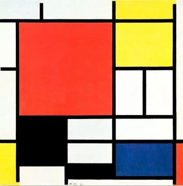 Piet Mondrian - “Composition with red, yellow, blue, 1921”.