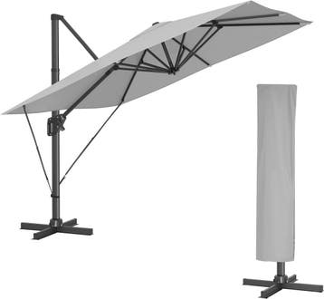 Luxe zweefparasol - Tuin - 290x290 cm - UV-bescherming UPF, Verzenden, Nieuw