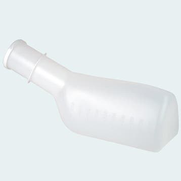 Urinaal, urinefles, hoekig, melkkleurig voor mannen, Diversen, Verpleegmiddelen, Verzenden, Nieuw