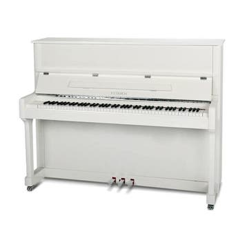 Feurich 122 - Universal PWH chroom piano, Nieuw, Wit, Piano