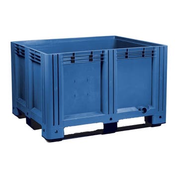 Kunststof Palletbox Blauw 1200 x 1000 x 760 mm 3 sleden -, Doe-het-zelf en Verbouw, Hout en Planken, Verzenden, Nieuw