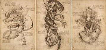 Boriani - 3x Alien Trittico, DaVinci, limited edition 1/20, Nieuw