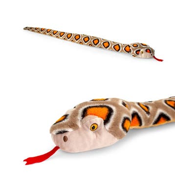 Keel Toys slang knuffel - pluche - bruin - 100 cm - reptiel, Verzenden, Nieuw