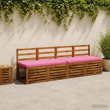 vidaXL 1-delig Bankkussen VUGHT 100% Polyester Roze 120 x 50, Verzenden, Nieuw, Roze