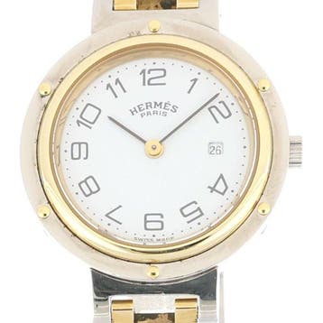 Hermès - Clipper Quartz Arabic Numerals White Dial -, Nieuw