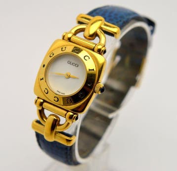 Gucci - 6300L Gold Plated White Dial 21mm - Zonder, Nieuw