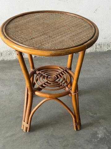 Bijzettafel - Rattan, Bamboe - Tafel van rattan
