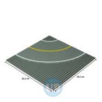 City wegenplaat bocht met gele belijning - 25,5 x 25,5 cm, Verzenden, Nieuw