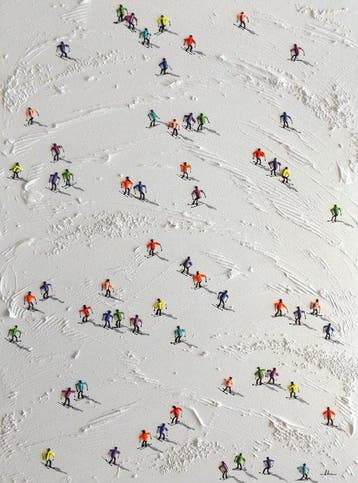Alicja Ressa Alre - Skiers~ 3D no.016, Antiek en Kunst