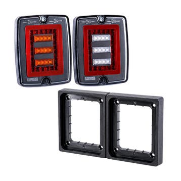 Fristom LED Set Bloklamp Achterlichten Dark Look | 5 functie, Verzenden, Nieuw