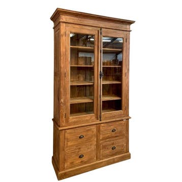 Smalle teak kast met spanjolet beslagKasten, Ophalen of Verzenden, Nieuw