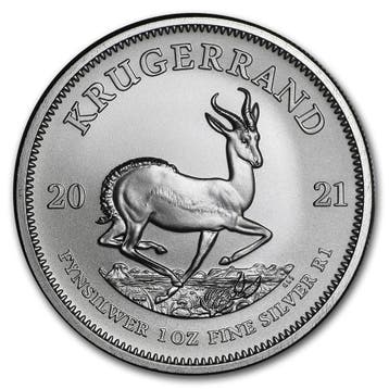 Zilveren Krugerrand 1 oz 2021 (slechts 17.5% boven spot), Verzenden, Zuid-Afrika, Losse munt, Zilver