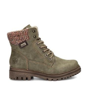Rieker veterboots voor dames in het Groen, Verzenden, Lage of Enkellaarzen, Nieuw, Groen