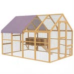 Houten Kippenhok Met Ren, Veiligheidsslot, Deur, 4 Nestkaste, Verzenden, Nieuw