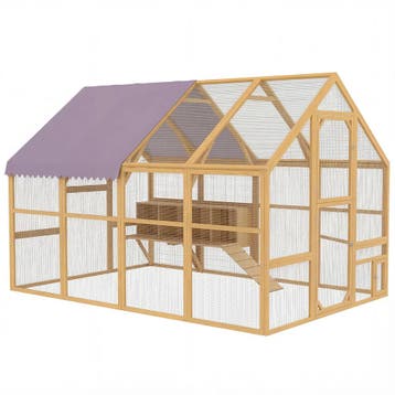 Houten Kippenhok Met Ren, Veiligheidsslot, Deur, 4 Nestkaste, Verzenden, Nieuw
