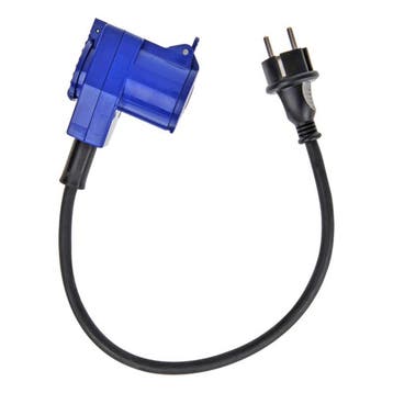 ProPlus Verloopkabel - 40 cm - Schuko naar haakse CEE - I..., Doe-het-zelf en Verbouw, Elektra en Kabels, Ophalen of Verzenden
