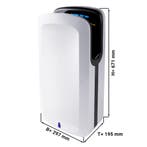 GGM Gastro | Handdroger met automatisch & HEPA-filter - wit, Verzenden