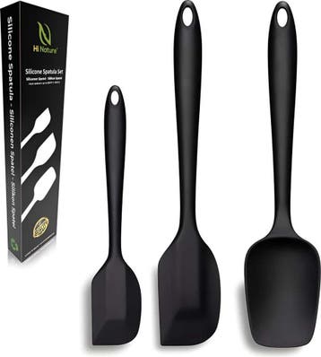 HI NATURE™ Spatel set 3 stuks - Spatel silicone - Siliconen, Huis en Inrichting, Keuken | Potten en Pannen, Ophalen of Verzenden