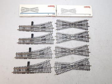 Märklin H0 - 2259/2265 - Modeltreinsporen (8) - 8x K-rail, Nieuw