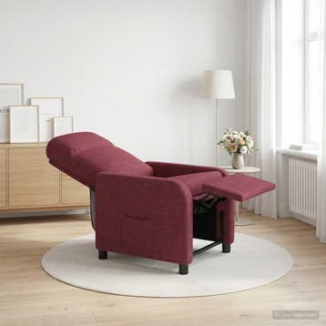 vidaXL Relaxfauteuil Wijnrood Stof, Verzenden, Nieuw