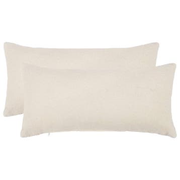 vidaXL Kussensloop 2 pcs HEERLEN Crèmekleurig 40 x 80 cm, Verzenden, Nieuw
