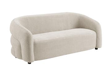 Bank VOQUE 200cm 3-zits chenille beige - 47464, Ophalen of Verzenden, Nieuw