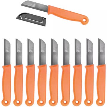 Solingen Schilmesje – RVS – Glad – 16 cm met Blade Cov, Ophalen of Verzenden, Nieuw, Rvs of Chroom