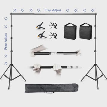 Verstelbaar Achtergrond Systeem voor Foto & Video Studio (2., Verzenden, Nieuw