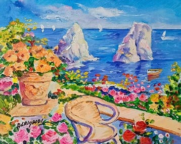 Alfredo Grimaldi (1950) - Terrazza a Capri