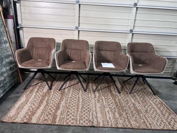 4x Eetkamerstoel met armleuning, Housecraft Living, Daley, Nieuw