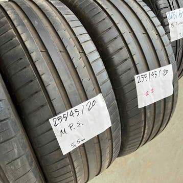 2 x Michelin Pilot Sport 255-45-20 Zomerbanden 5,5mm, Auto-onderdelen, Banden en Velgen, Gebruikt, 255 mm, Ophalen of Verzenden