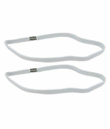 Haarband Sport 1cm - Elastiek Smal - Wit - Set van 2, Nieuw