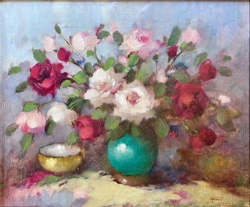 Harrie Koolen (1904-1995) - Großes Blumenstillleben mit