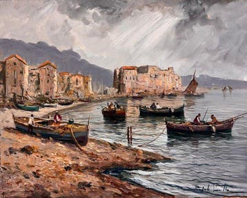 Pasquale Vuotto (1958) - Prima giornata di freddo sul molo