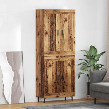 vidaXL buffetkast 2 st Oudhout 69,5 x 34 x 180 cm Bewerkt, Minder dan 50 cm, Verzenden, Nieuw, Minder dan 100 cm