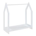 [en.casa] Kledingrek Langeskov 78x75x35 cm wit en houtkleuri, Verzenden, Nieuw