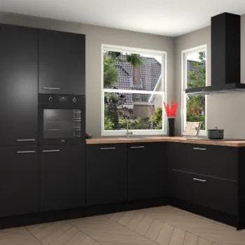 Zwarte keuken Kotor 118631, Huis en Inrichting, Keuken | Complete keukens, Verzenden, Nieuw