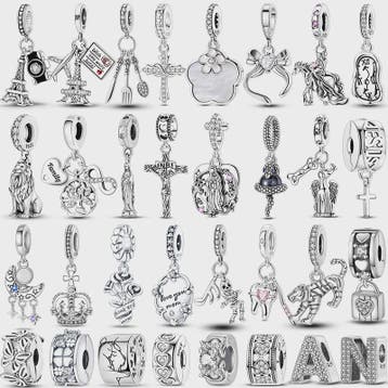 925 Sterling Zilver Bedels voor Armband - Bow, Kruis, Levens, Verzenden, Nieuw