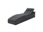 Veiling - Ligbed / Zonnebed Lamia - Zwart - Polyrotan, Nieuw