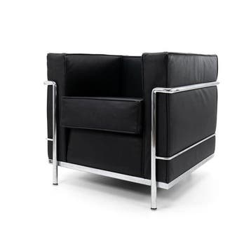 Cassina - Le Corbusier - Fauteuil - LC2 - Roestvrij staal,