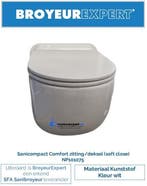 NP101075 Sanibroyeur Sanicompact Comfort zitting kunststof, Ophalen of Verzenden, Nieuw, Toilet