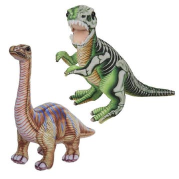 Pluche dino knuffels set - T-Rex & Apatosaurus - 30 cm, Verzenden, Nieuw