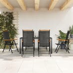 vidaXL 7-delige Tuinset aluminium zwart, Verzenden, Nieuw, Aluminium, Tuinset