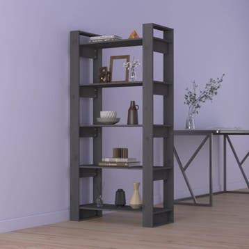 vidaXL Boekenkast/kamerscherm 80x35x160 cm massief hout, Huis en Inrichting, Kasten | Boekenkasten, Verzenden, Nieuw, 50 tot 100 cm