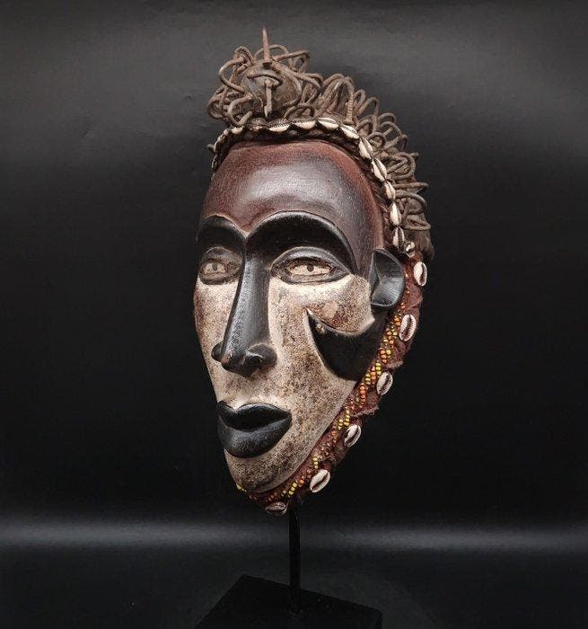 Prachtig! - helm - Kongo - DR Congo (Zonder minimumprijs), Antiek en Kunst, Kunst | Niet-Westerse kunst